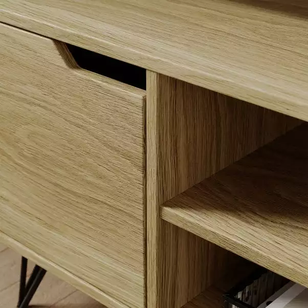 Dunelm Bella TV Unit Oak Effect 4 Dunelm Bella TV Unit Oak Effect - Image 2