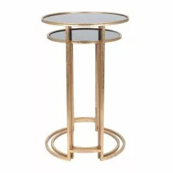 Pacific Lifestyle Pacific Veneziano Set Of 2 Nest Of Tables, Iron & Glass - 30821749 alt02